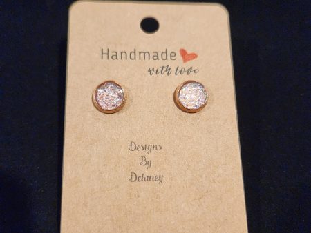 Blush Crystal Rose Gold Studs Discount