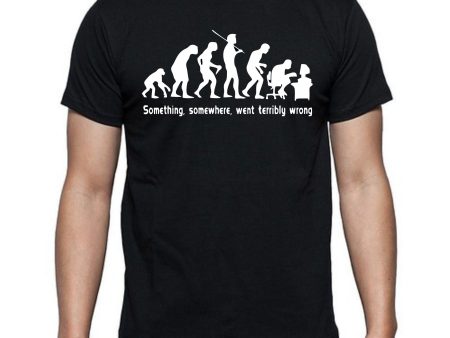 Evolution Something Went Wrong Computer T-Shirt Online Hot Sale