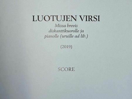 Luotujen virsi - Missa brevis diskanttikuorolle ja pianolle (uruille ad. lib) - score Sale